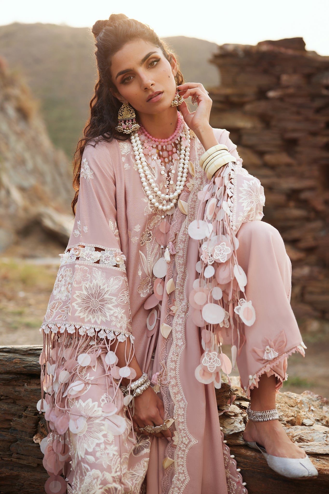 Elan | Winter Collection 24 | AURELIA (EW24-04) XL Pastel Pink Karandi