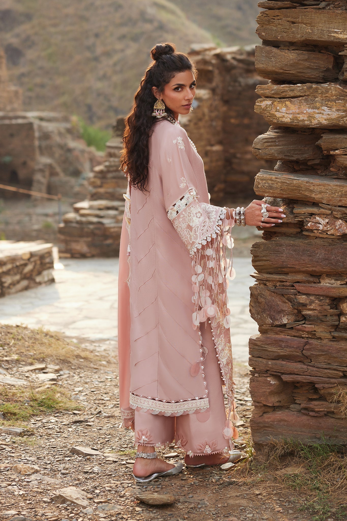 Elan | Winter Collection 24 | AURELIA (EW24-04) S Pastel Pink Karandi