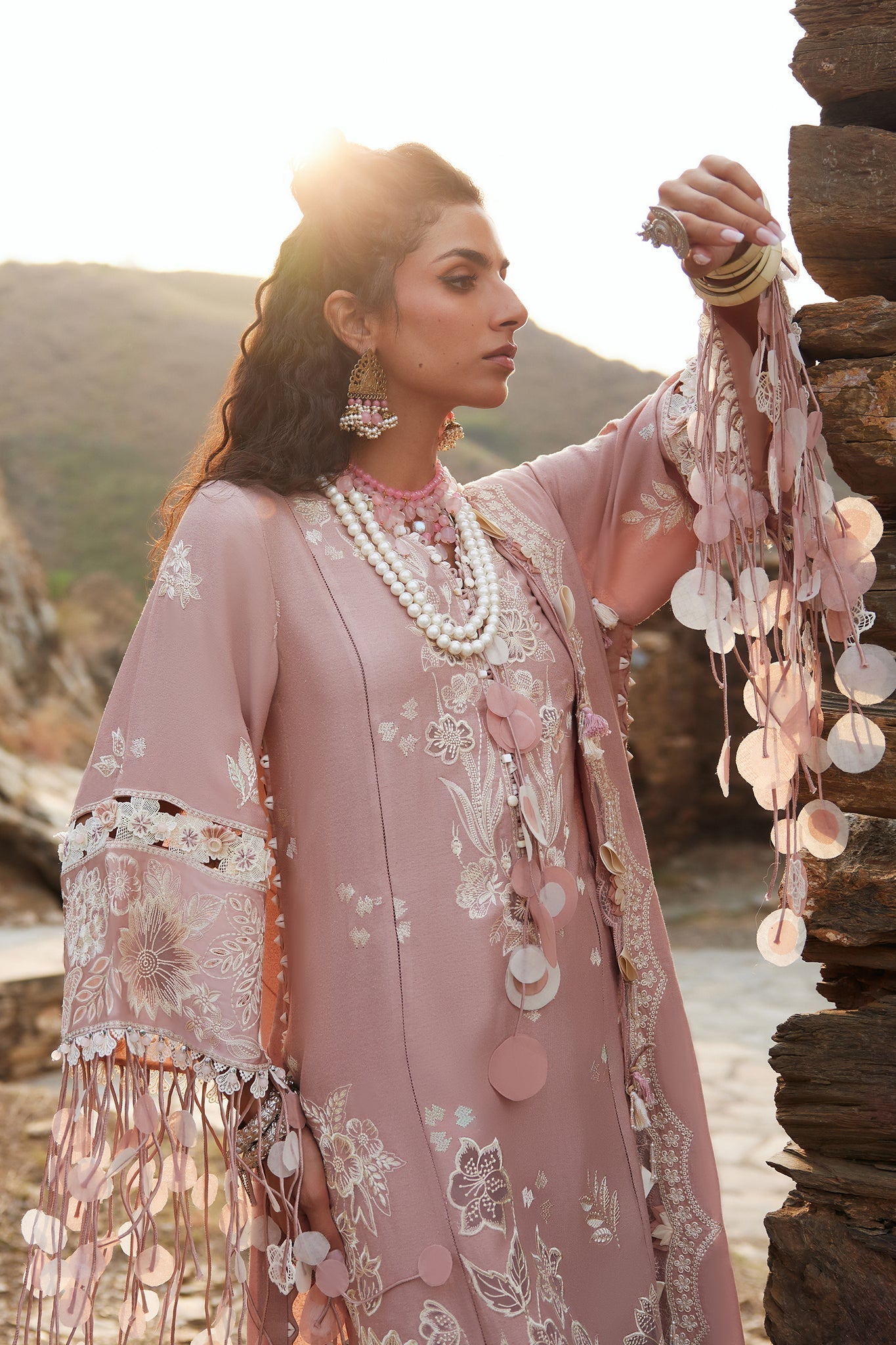 Elan | Winter Collection 24 | AURELIA (EW24-04) M Pastel Pink Karandi