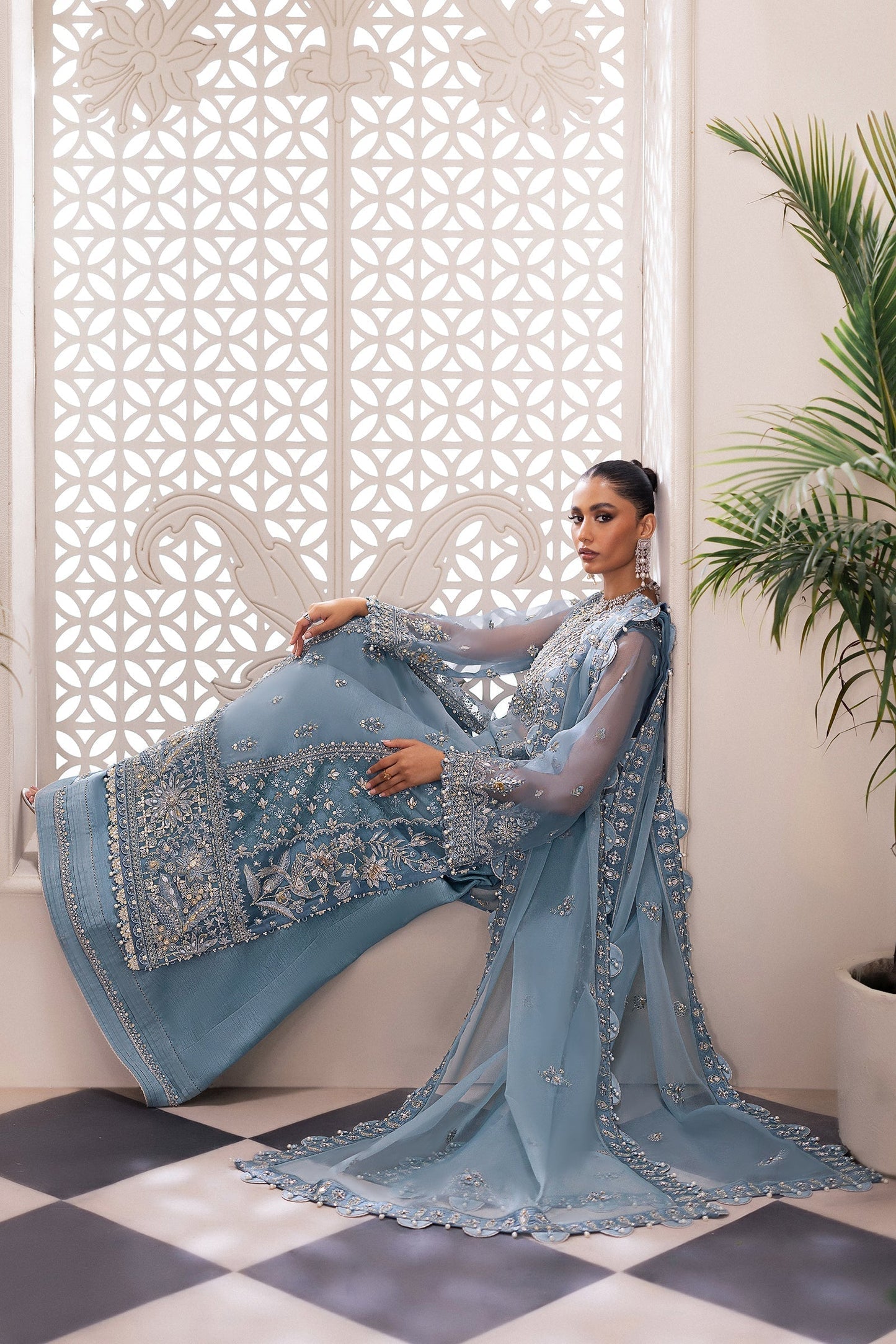 Zaha | Gossamer Formals 24 | AZURA (ZC24-07) - Pakistani Designer Dress - by Zaha | Type: Bridal - 100% Original at Saira Sultan