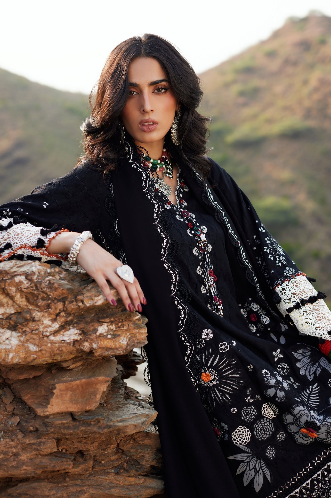 Elan | Winter Collection 24 | AYANNA (EW24-10) S Black Jacquard
