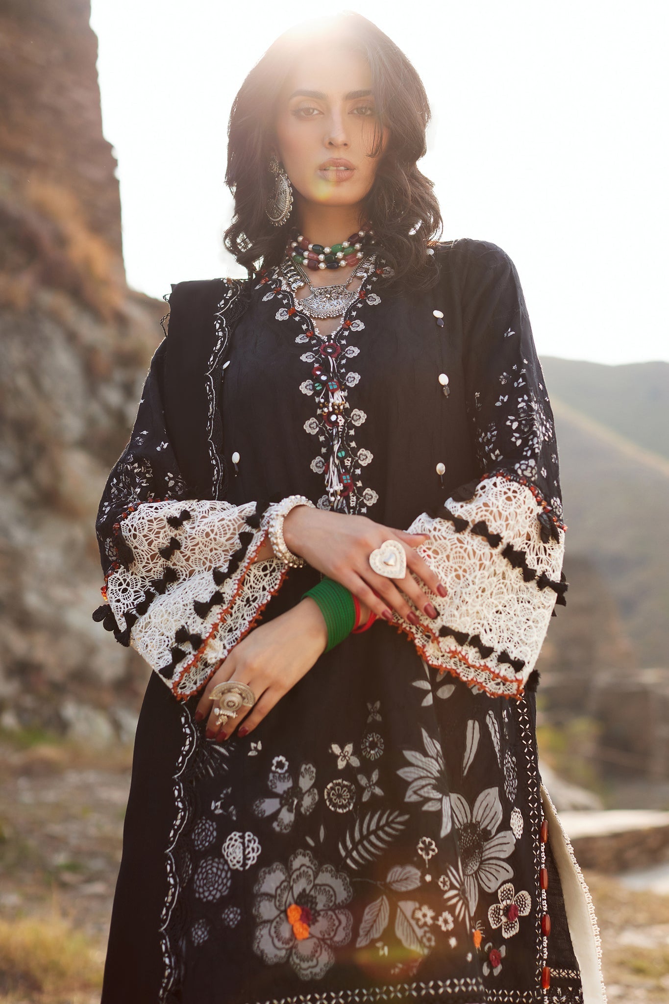 Elan | Winter Collection 24 | AYANNA (EW24-10) L Black Jacquard