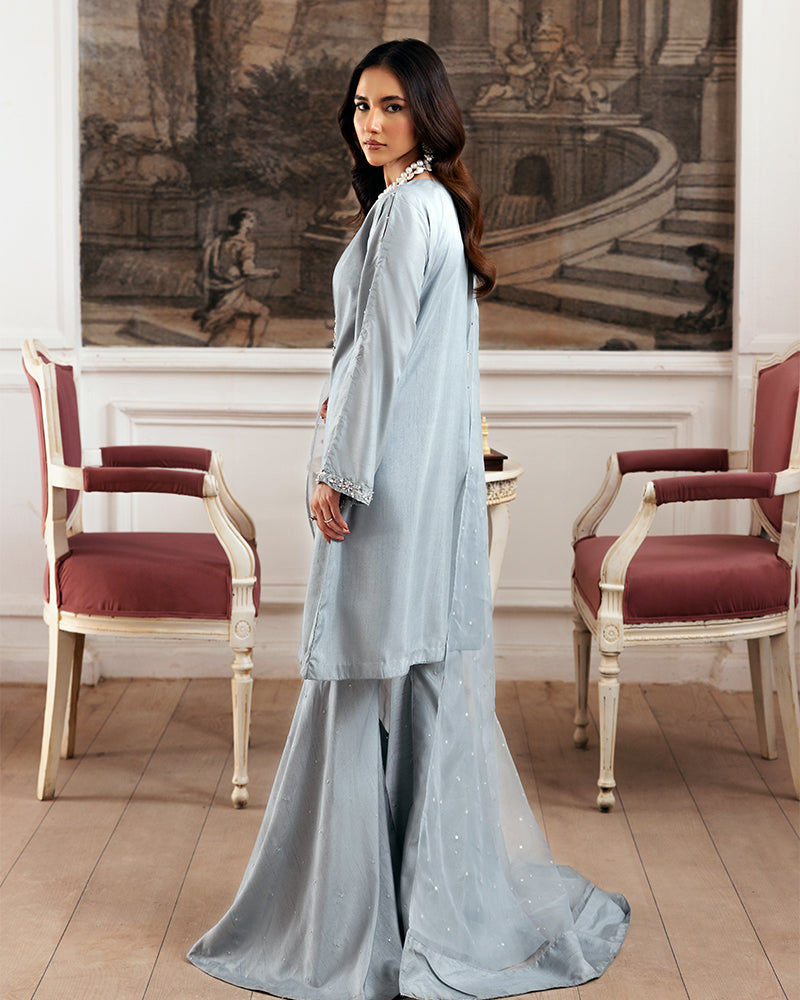 Ain | Zahra Formal Edit 25 | AN-107 M Pale Aqua Raw Silk