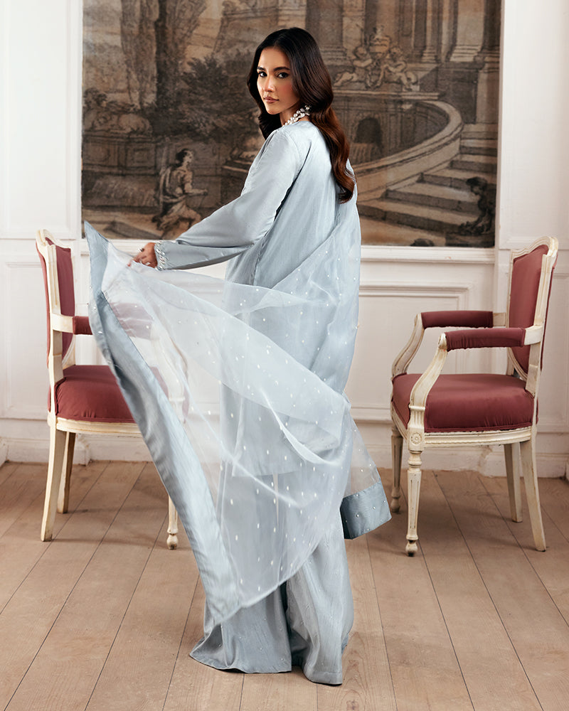 Ain | Zahra Formal Edit 25 | AN-107 XL Pale Aqua Raw Silk