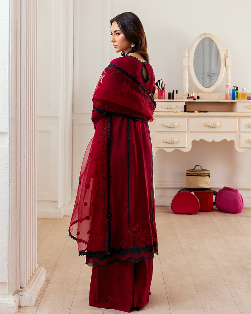 Ain | Zahra Formal Edit 25 | AN-116 M Red Raw Silk