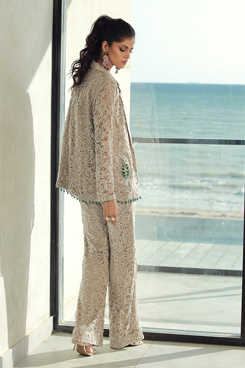 Wardha Saleem | Luxury Pret Fusion Wear | GIA (3PC) S Ivory Female