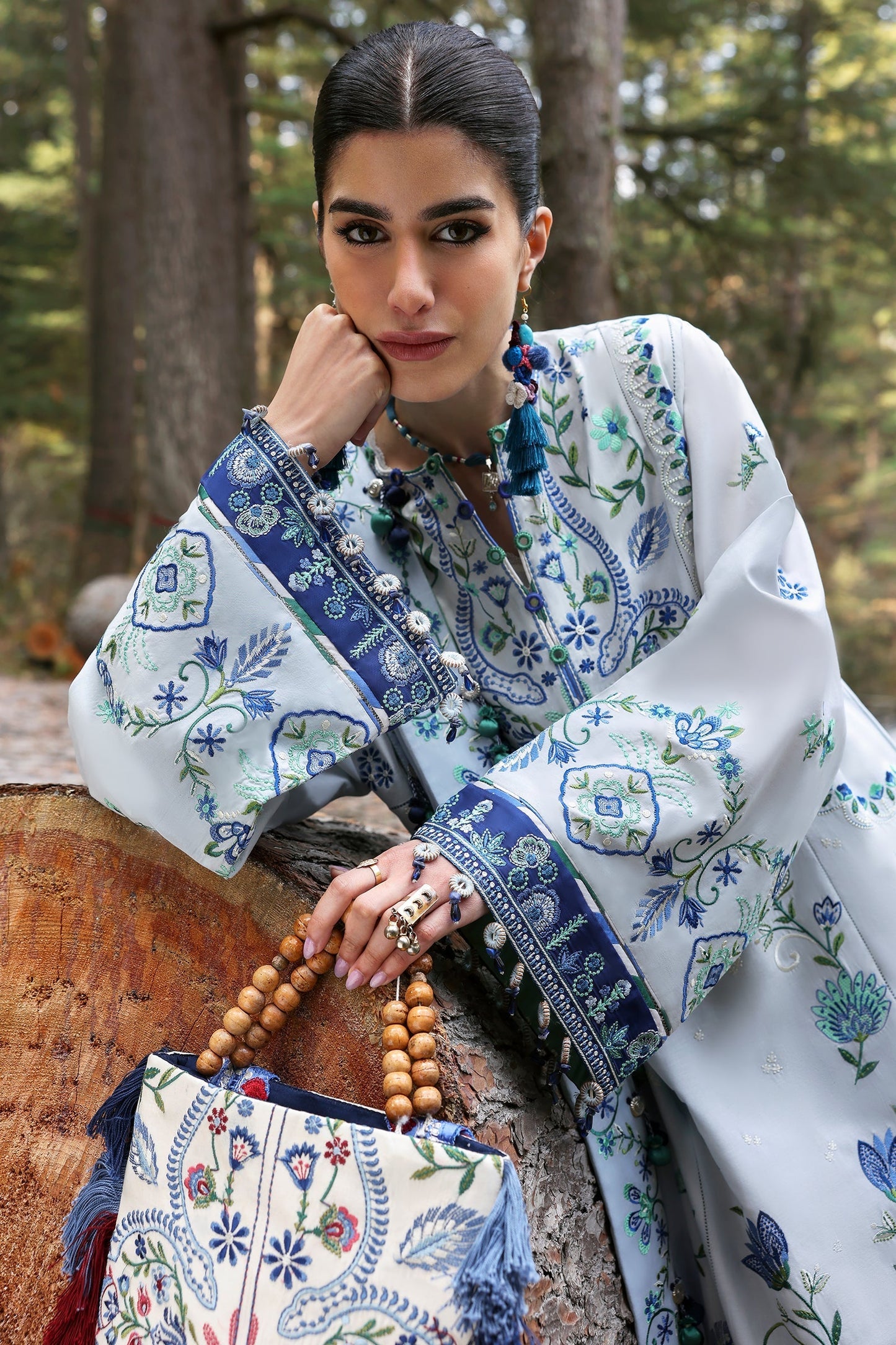 Zaha | Lawn 25 | KASHUR (ZL25-11 A) M Ice Blue Lawn