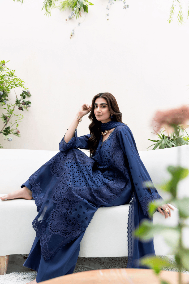Manara | Mgrolia Garden 25 | INDIGO - Pakistani Designer Dress - by Manara | Type: Ladies Clothes - 100% Original at Saira Sultan