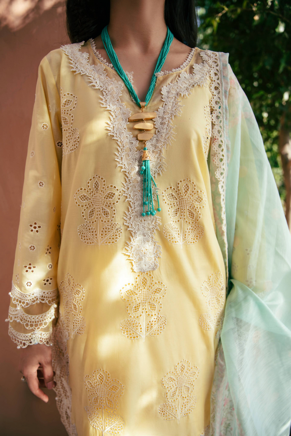 Manara | Vintage Flora 25 | NOOR M Maize Yellow Lawn