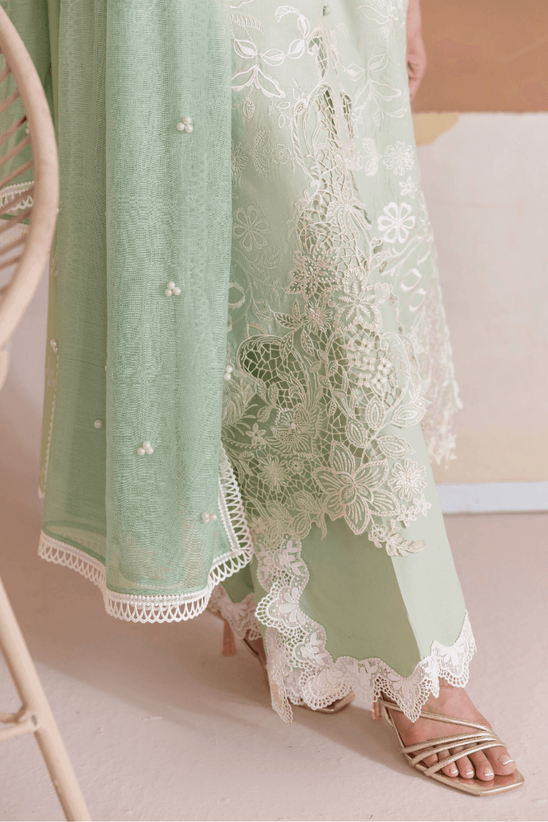 Manara | Mgrolia Garden 25 | SAGE - Pakistani Designer Dress - by Manara | Type: Ladies Clothes - 100% Original at Saira Sultan
