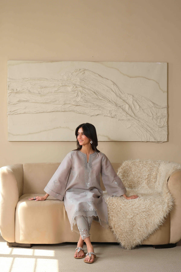 Noor by Saadia Asad | Noor Pret 25 | D3 - Neutral Noir - Pakistani Designer Dress - by Noor by Saadia Asad - Type : Ladies Clothes - 100% Original at Saira Sultan