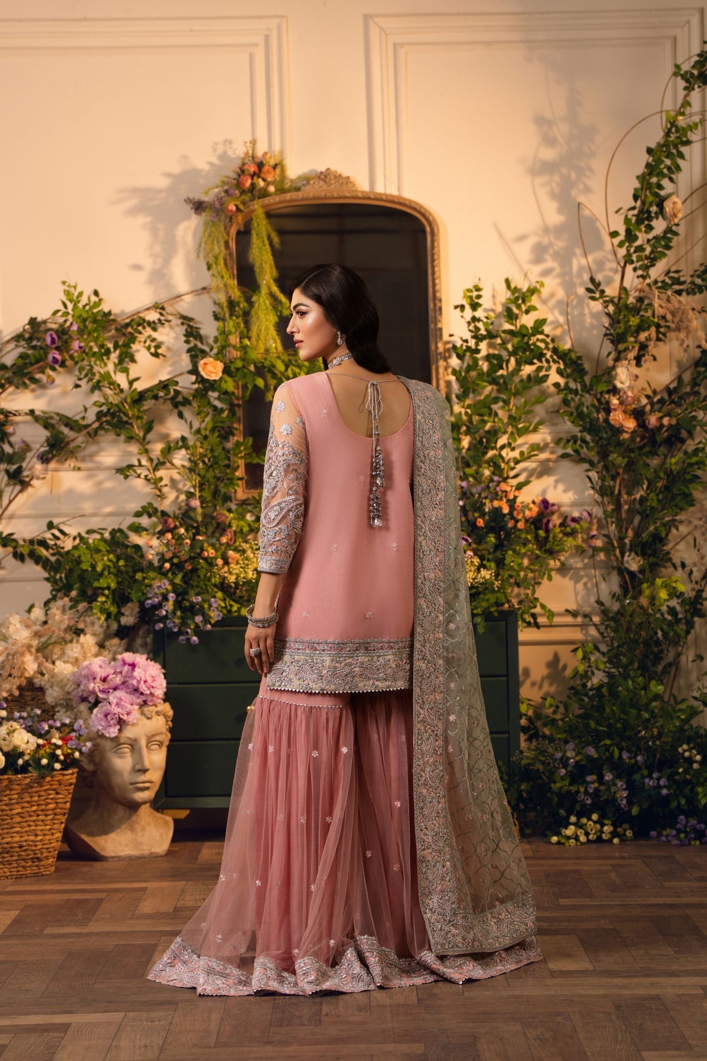 Hemstitch | Festive Edition 24 | Raya S Baby Pink Net