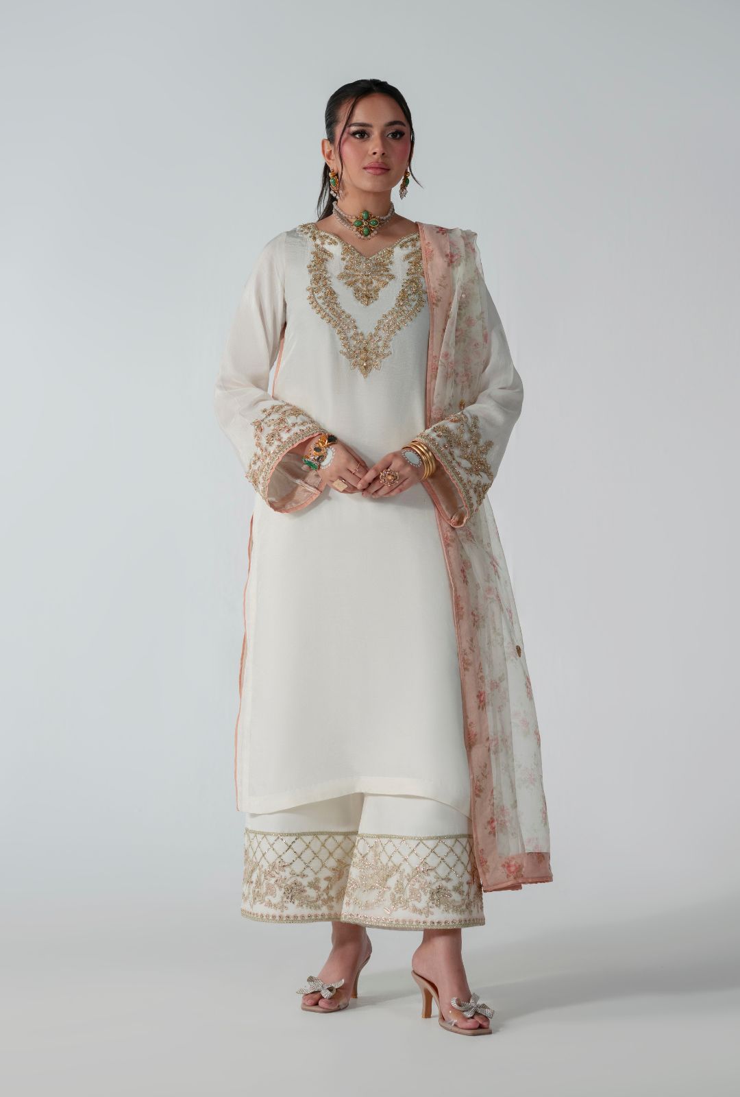 AJR Couture | Luxe Pret 25 | Silk Whisper - Pakistani Designer Dress - by AJR Couture - Type : Ladies Clothes - 100% Original at Saira Sultan