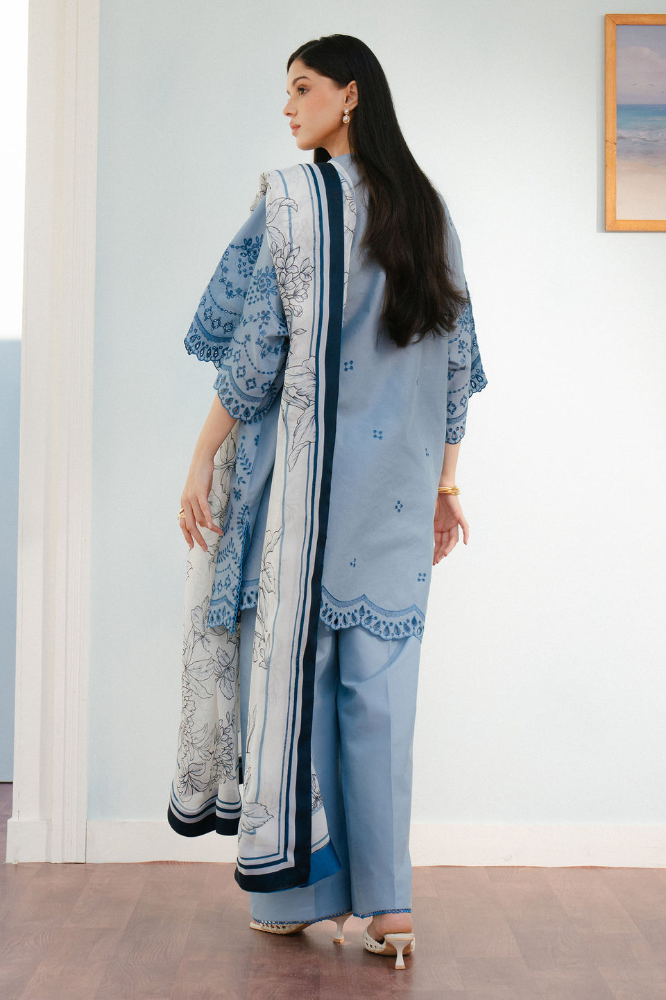 Zara Shahjahan | Coco Lawn 25 | VALI-6B S Blue Gray Lawn