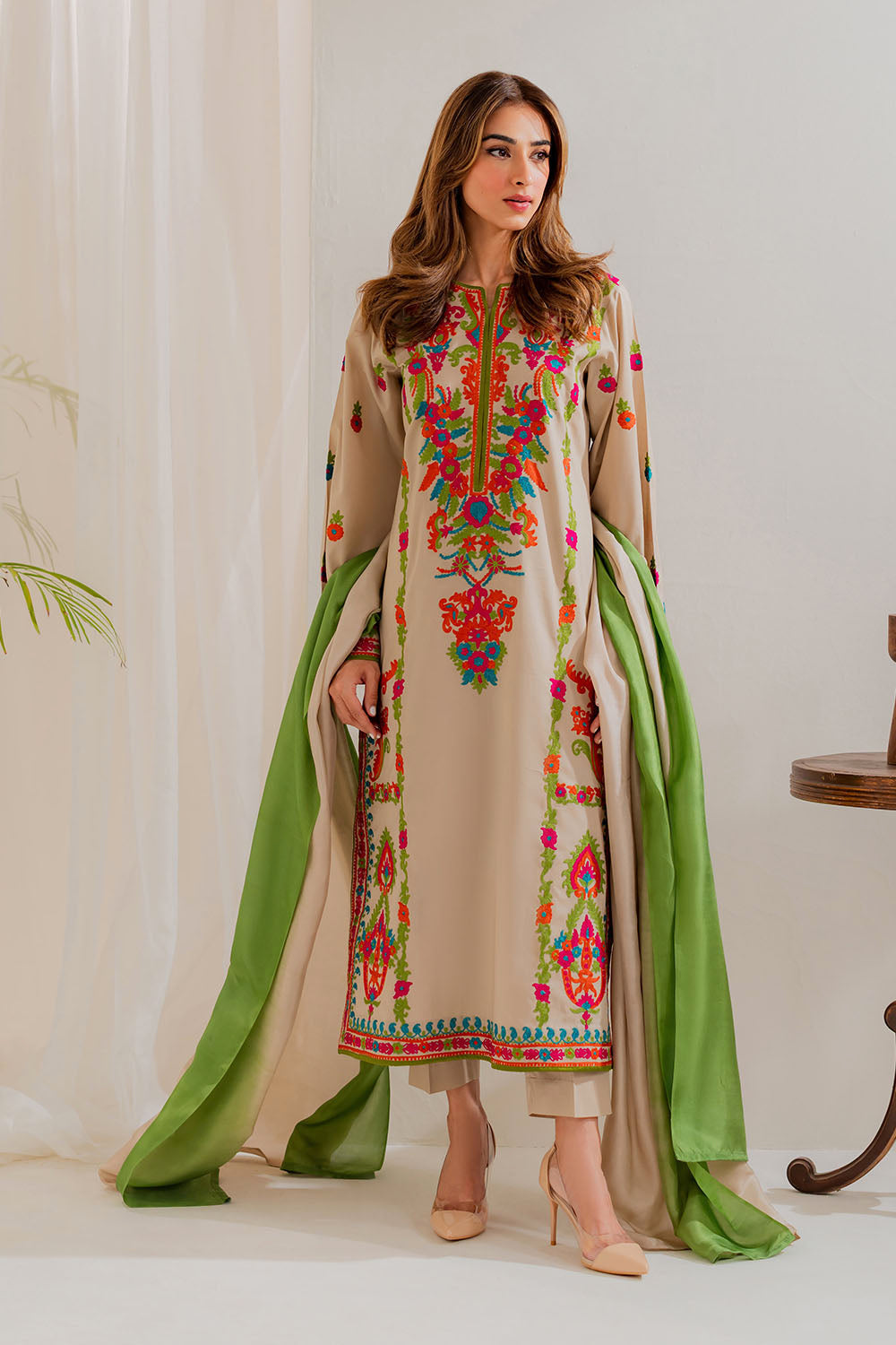 Vintage | Celine Luxe | Nisha - Pakistani Designer Dress - by Vintage - Type : Ladies Clothes - 100% Original at Saira Sultan