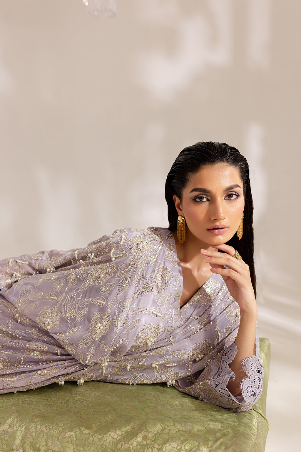 Vanya | Gulraz Formals | FF-58 XL Soft Lilac Chiffon