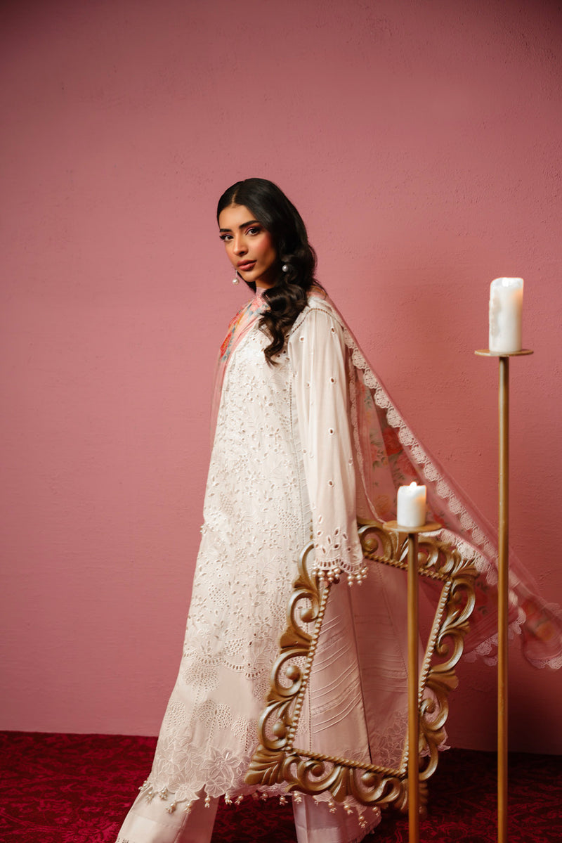 Al Karam | Schiffli Capsule | RTS | SHIRT, TROUSER & DUPATTA 8 - Pakistani Designer Dress - by Al Karam - Type : Ladies Clothes - 100% Original at Saira Sultan