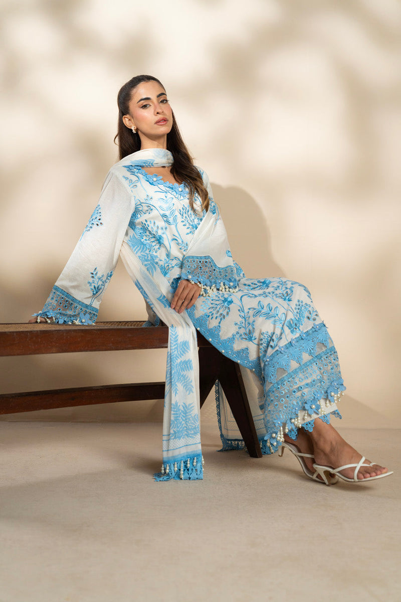Al Karam | Schiffli Capsule | RTS | SHIRT, TROUSER & DUPATTA 6 - Pakistani Designer Dress - by Al Karam - Type : Ladies Clothes - 100% Original at Saira Sultan