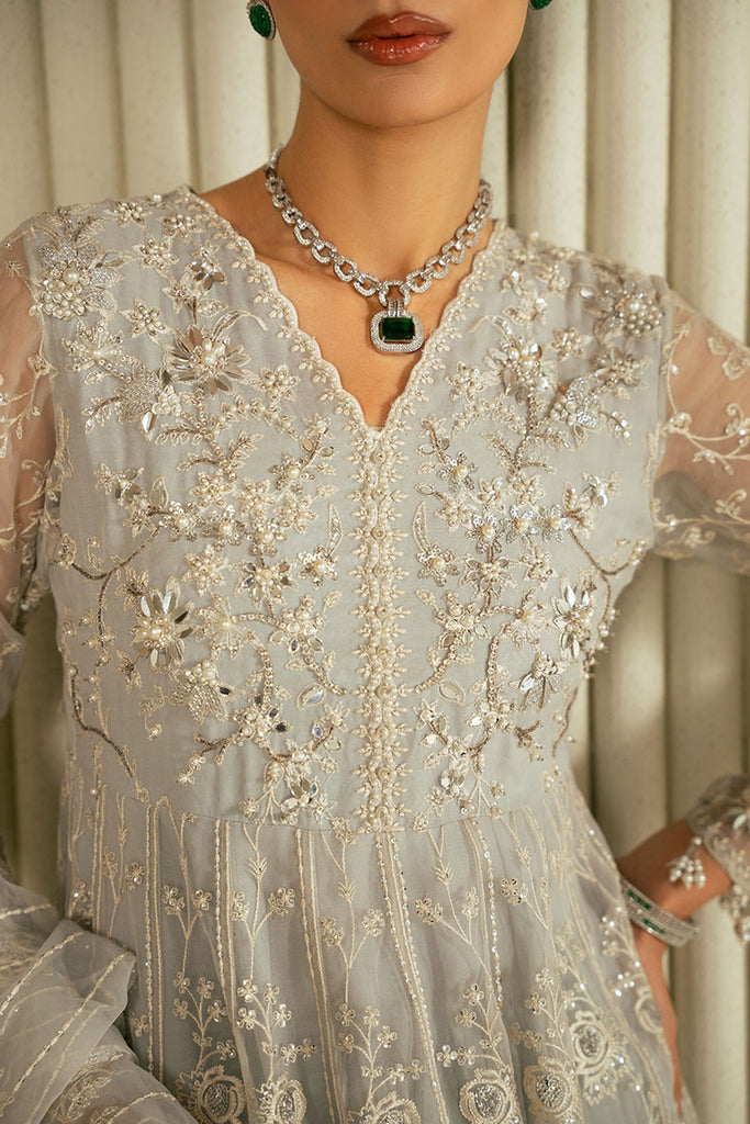 Cross Stitch | Wedding Collection 25 | WHISPERING BLUE XL Gray Organza