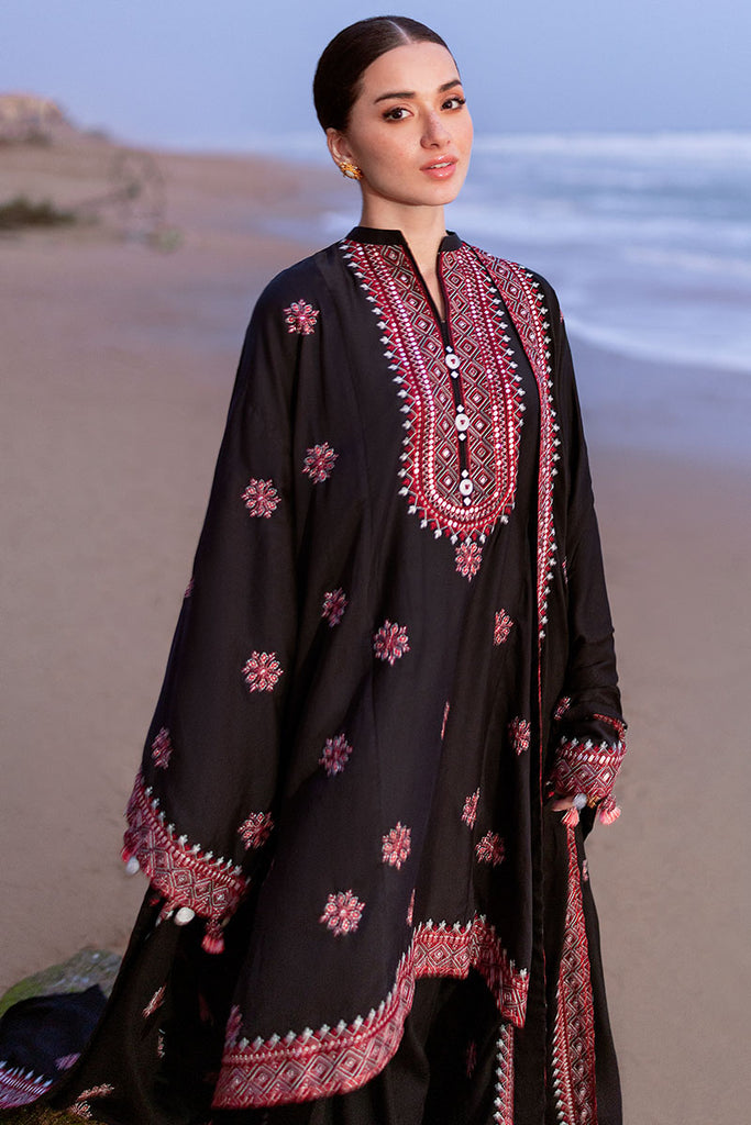 Cross Stitch | Cotton Satin 25 | RAVEN FOLK - Pakistani Designer Dress - by Cross Stitch - Type : Ladies Clothes - 100% Original at Saira Sultan