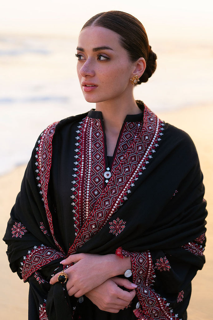 Cross Stitch | Cotton Satin 25 | RAVEN FOLK - Pakistani Designer Dress - by Cross Stitch - Type : Ladies Clothes - 100% Original at Saira Sultan