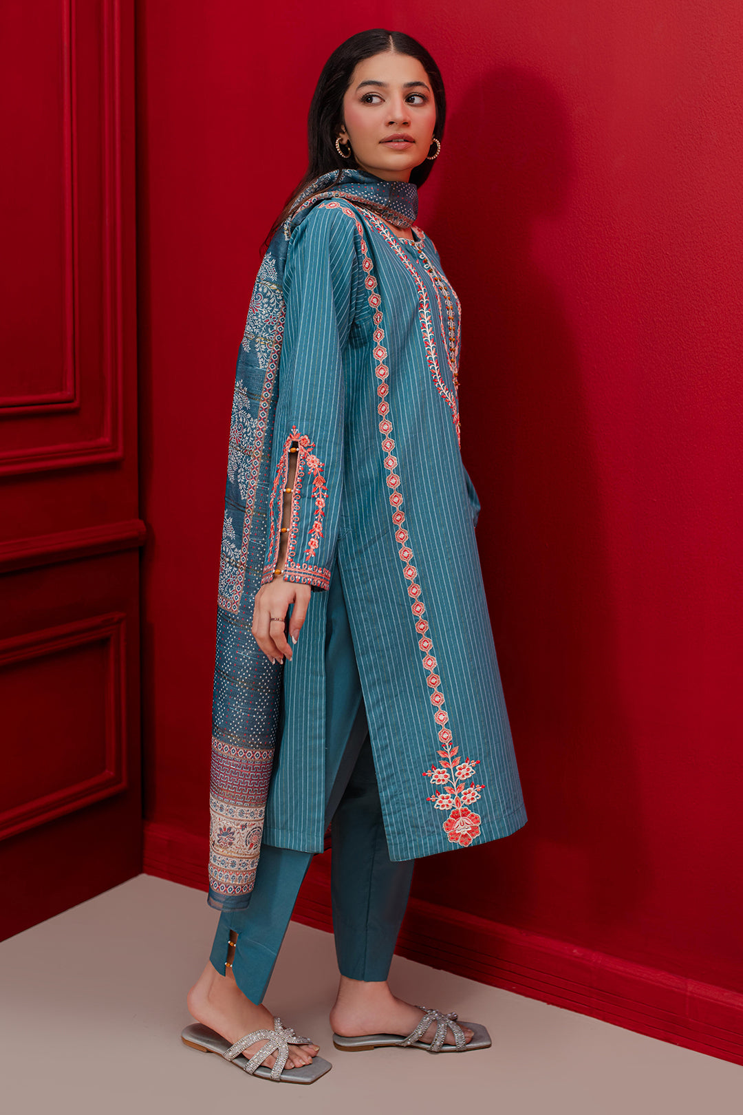 Zellbury | Winter Pret | Embroidered Kurta Dupatta Trouser - 1265