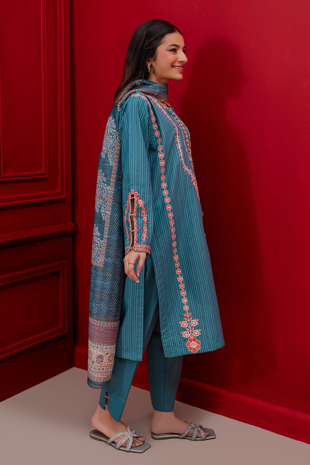 Zellbury | Winter Pret | Embroidered Kurta Dupatta Trouser - 1265