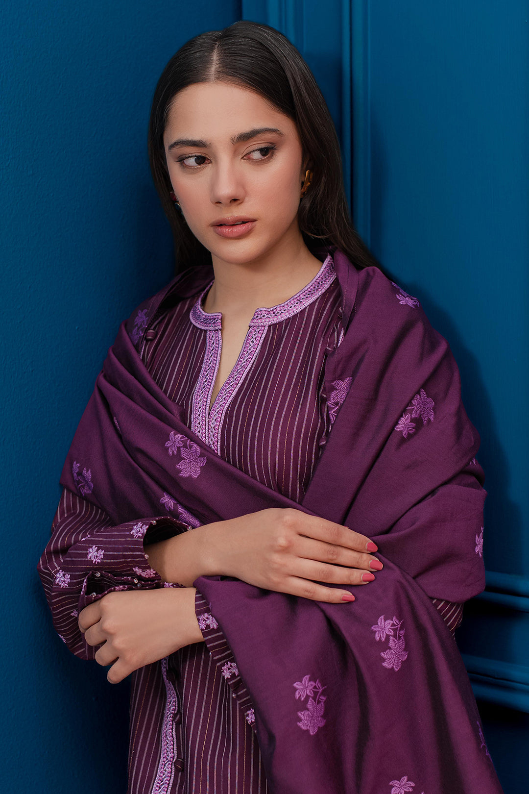 Zellbury | Winter Pret | Embroidered Kurta Dupatta Trouser - 1278 XL