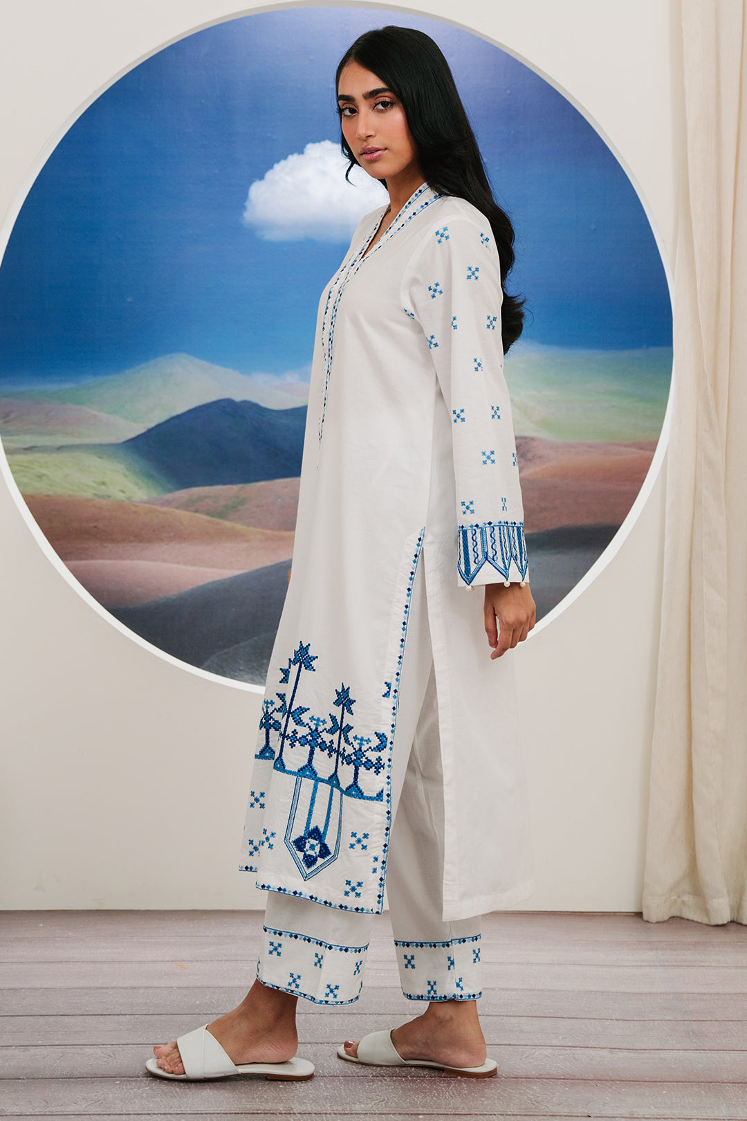 Zellbury | Summer Pret | Embroidered Kurta Trouser - 1984