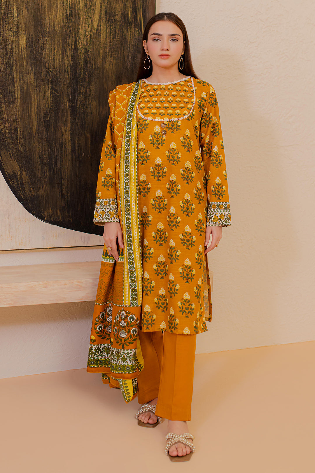 Zellbury | Winter Pret | Kurta Shawl Trouser - 2946