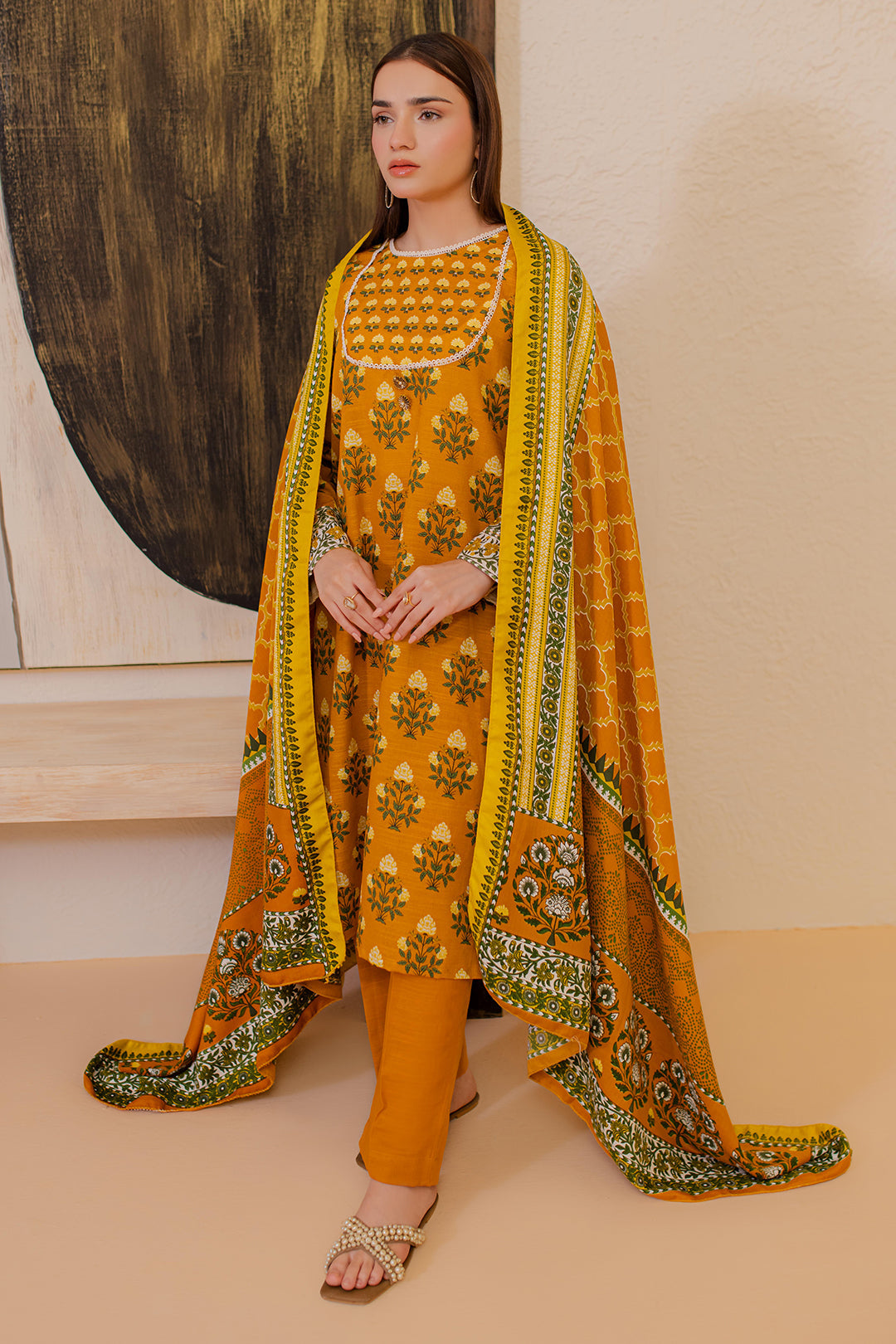 Zellbury | Winter Pret | Kurta Shawl Trouser - 2946