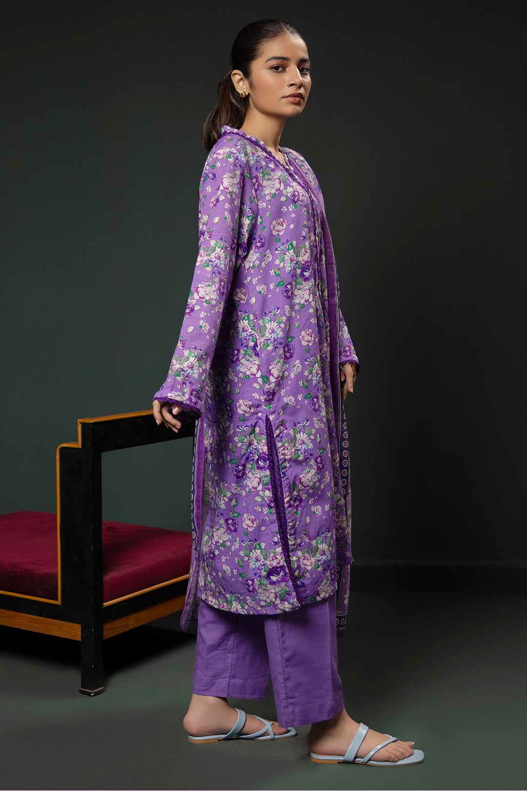 Zellbury | Winter Pret | Kurta Dupatta Trouser - 2948