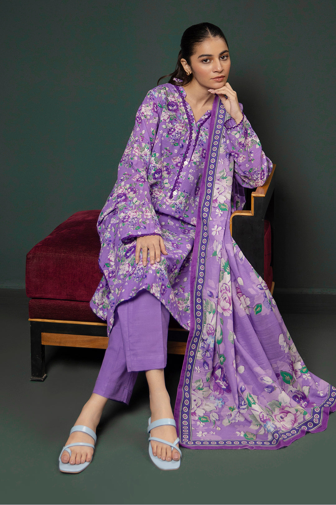 Zellbury | Winter Pret | Kurta Dupatta Trouser - 2948