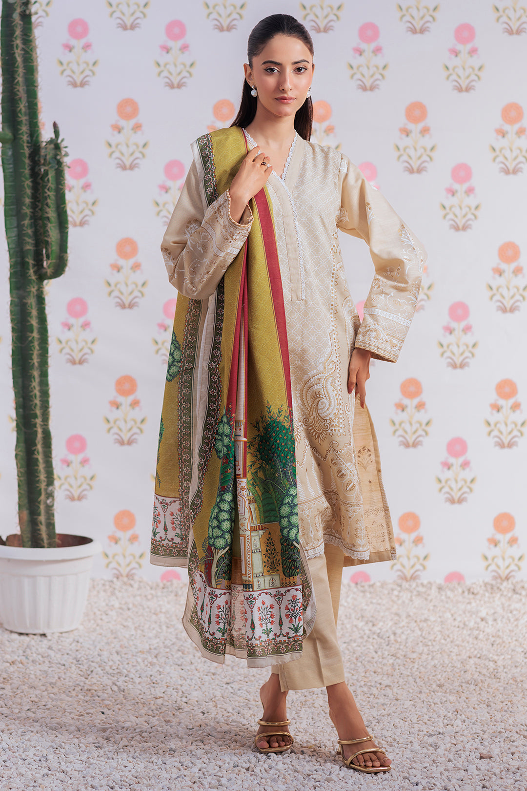 Zellbury | Winter Pret | Embroidered Kurta Dupatta Trouser - 2950