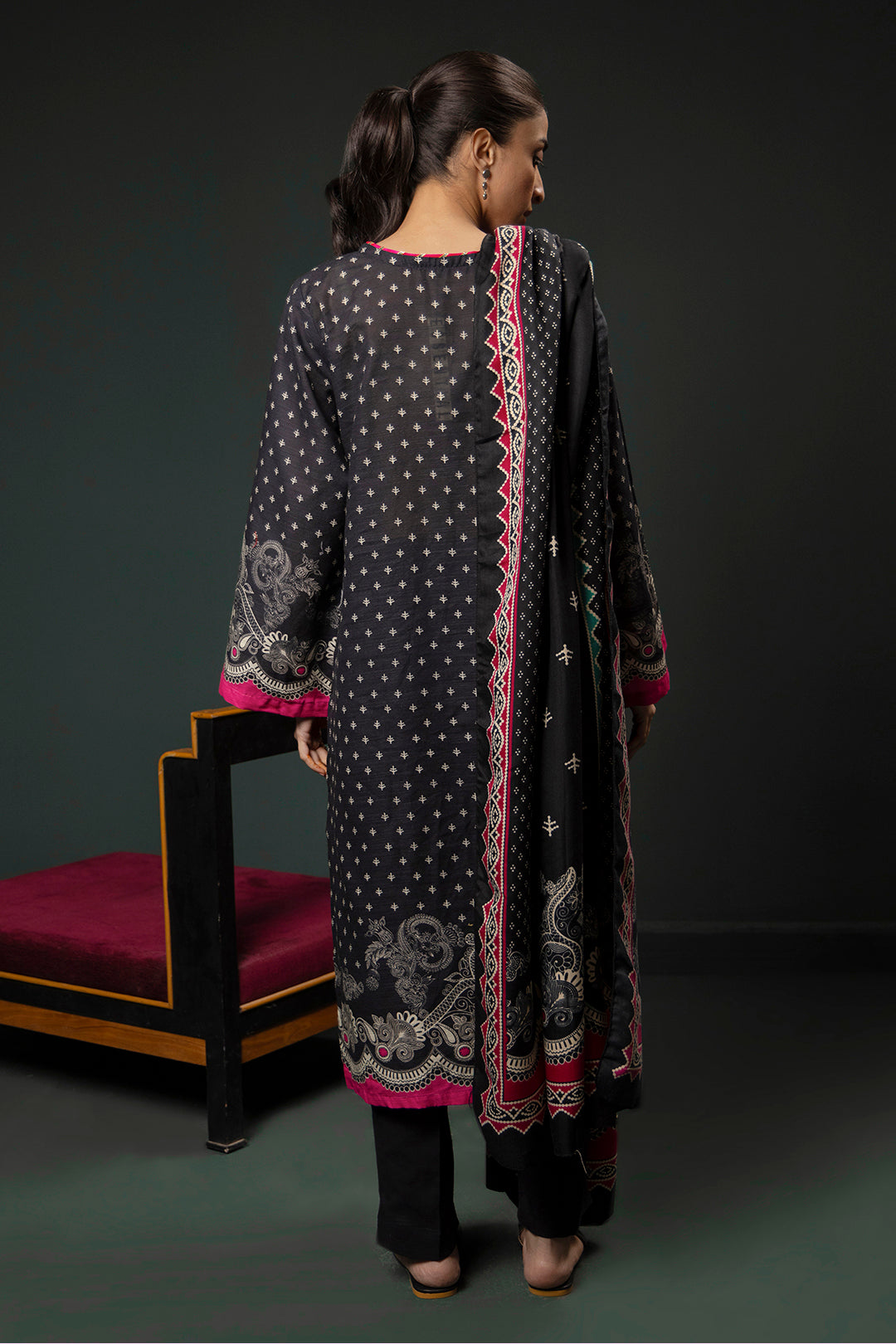 Zellbury | Winter Pret | Kurta Shawl Trouser - 3008