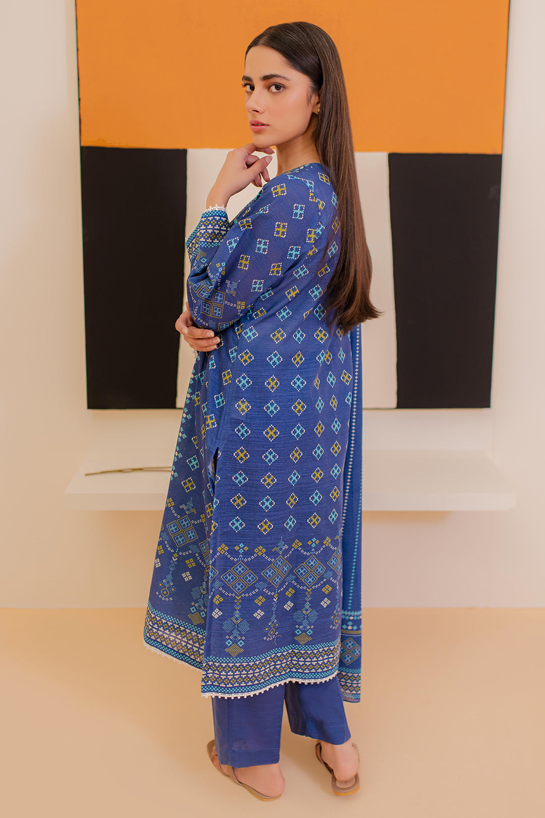 Zellbury | Winter Pret | Kurta Dupatta Trouser - 3039