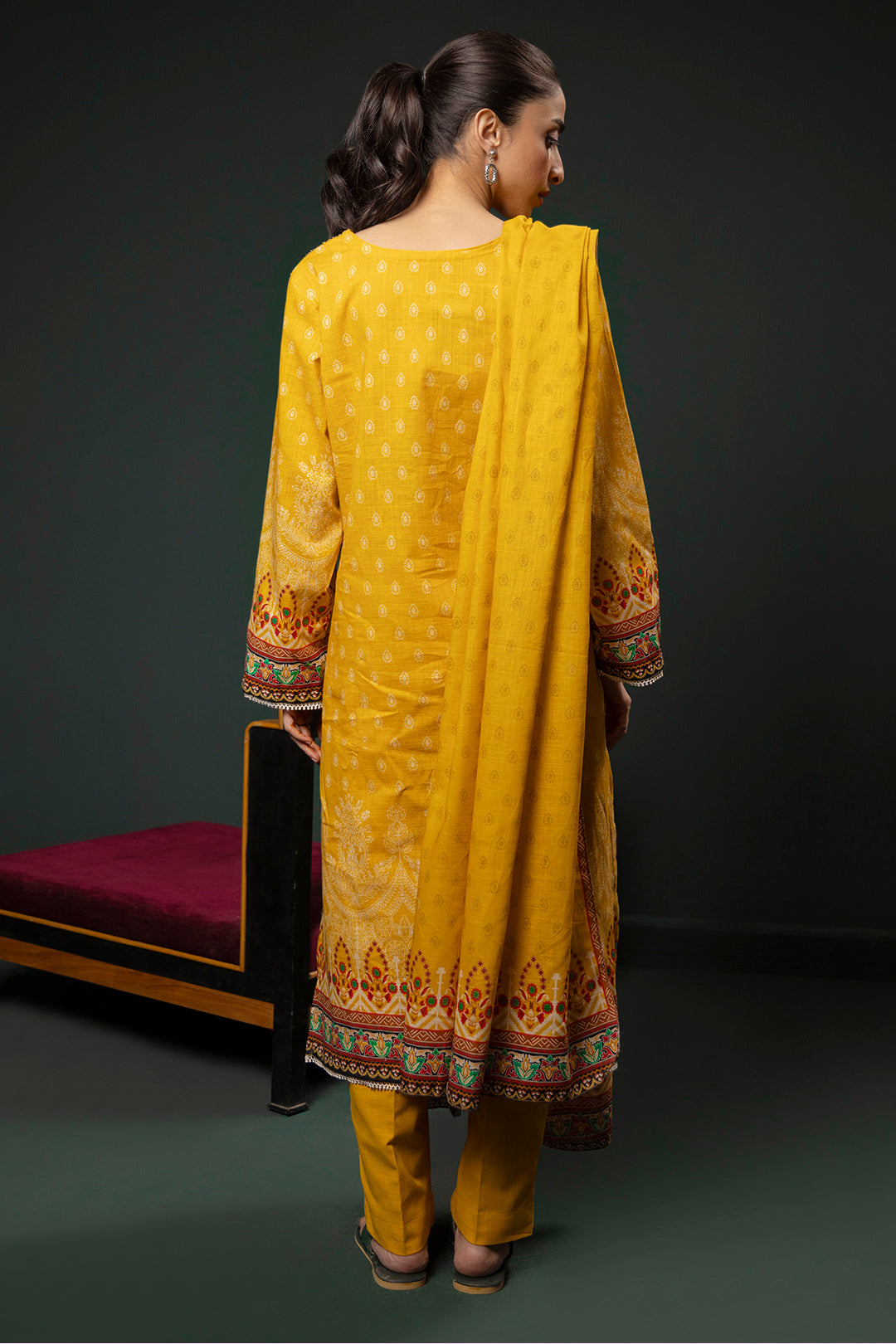 Zellbury | Winter Pret | Kurta Dupatta Trouser - 3151
