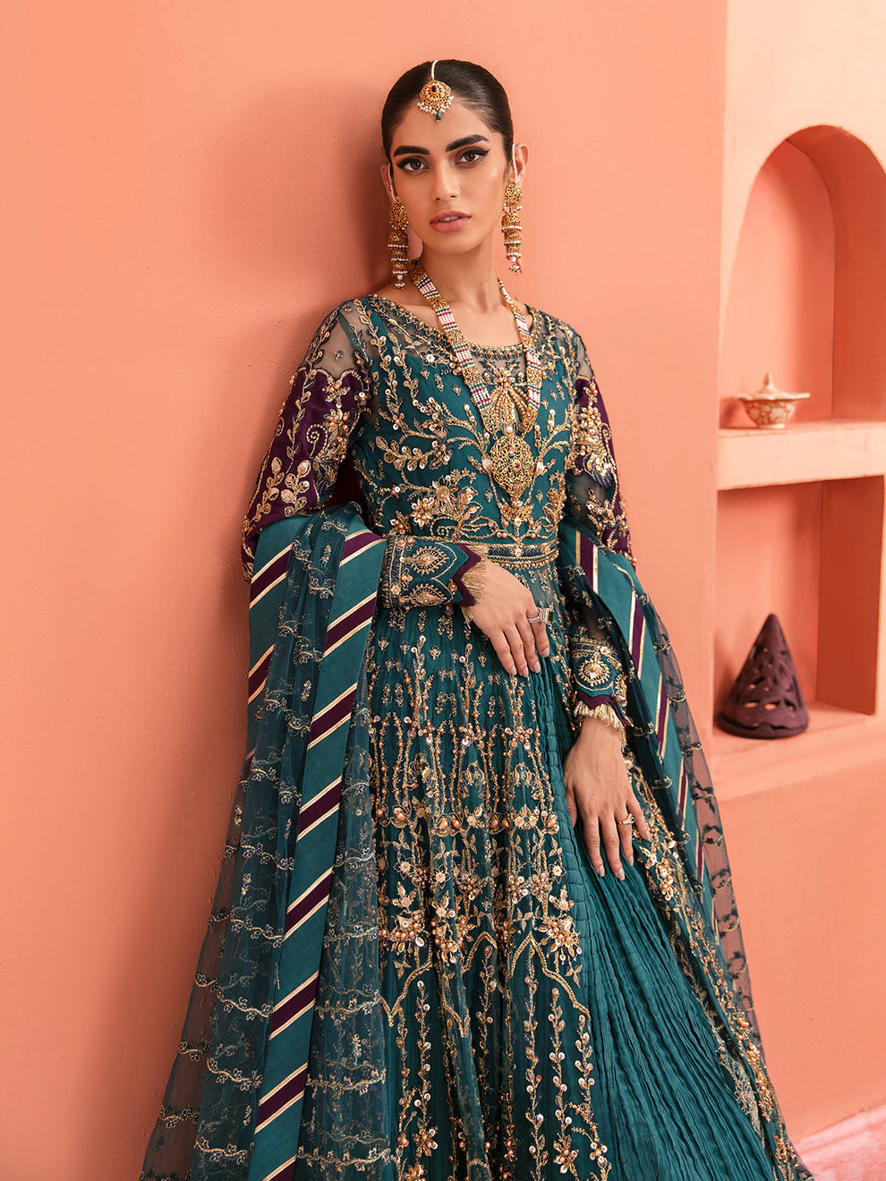 Gulaal | Wedding Formals | AYZEL GL-WS-22V1-27 (PISHWAS AND LEHNGA) - Pakistani Designer Dress - by Gulaal | Type: Bridal - 100% Original at Saira Sultan