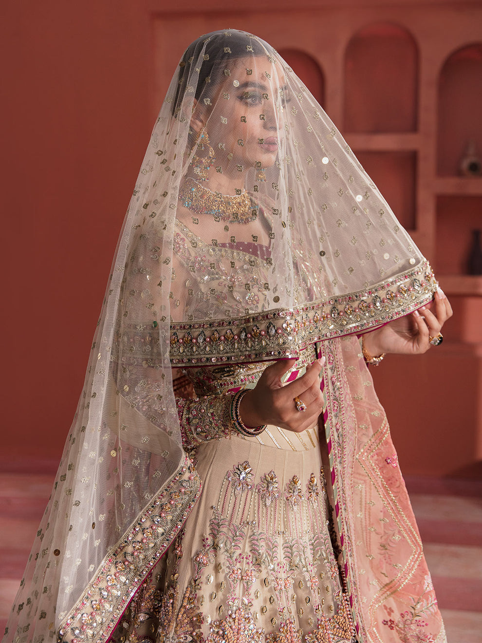 Gulaal | Wedding Formals | ANSHAH GL-WS-22V1-28 (IVORY WHITE LEHNGA CHOLI) - Pakistani Designer Dress - by Gulaal | Type: Bridal - 100% Original at Saira Sultan