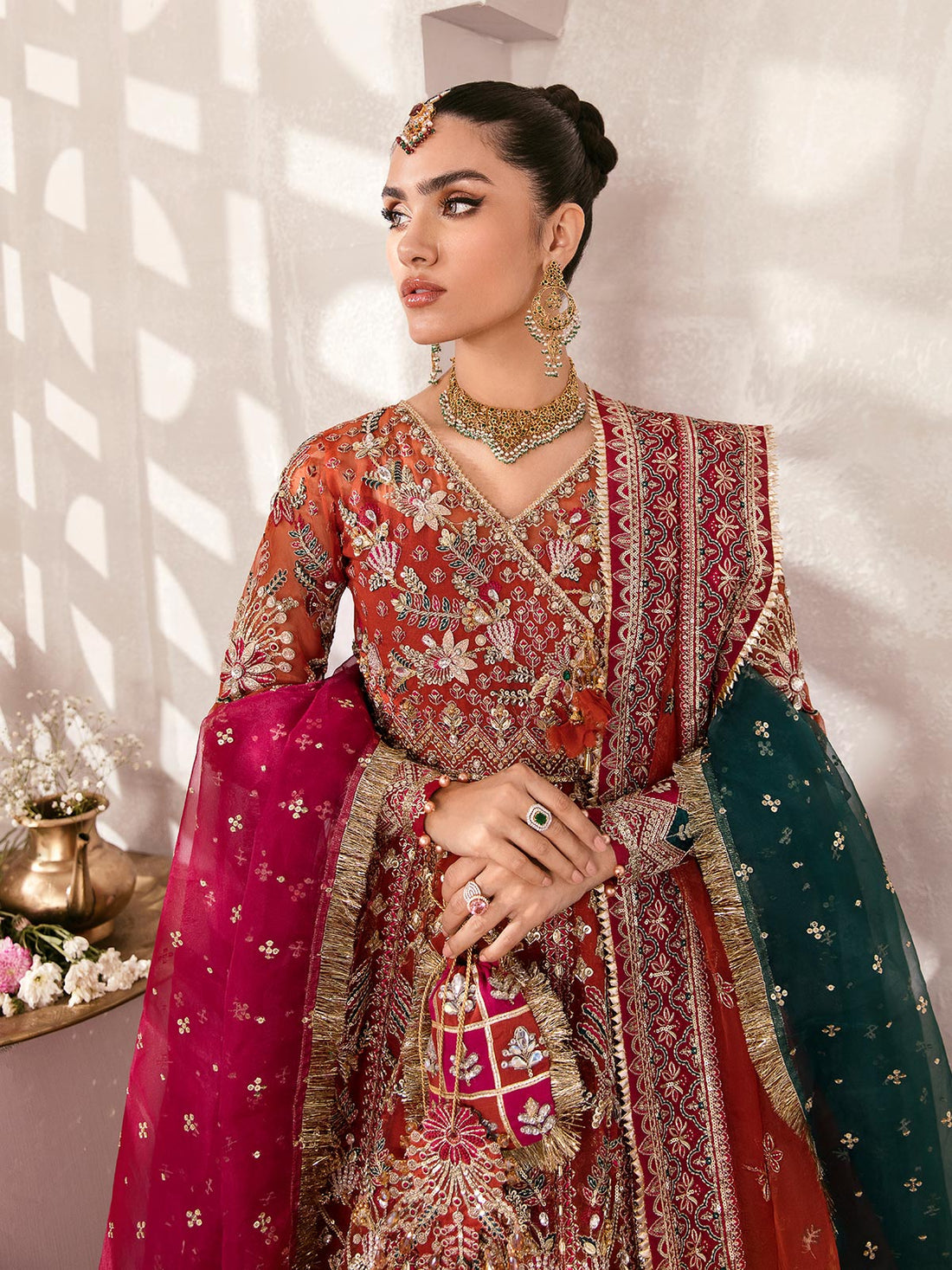 Gulaal | Wedding Formals | ZAIRA GL-WS-22V1-30 (RUST ANGRAKHA) - Pakistani Designer Dress - by Gulaal | Type: Bridal - 100% Original at Saira Sultan