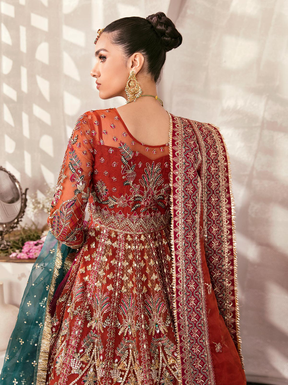 Gulaal | Wedding Formals | ZAIRA GL-WS-22V1-30 (RUST ANGRAKHA) - Pakistani Designer Dress - by Gulaal | Type: Bridal - 100% Original at Saira Sultan