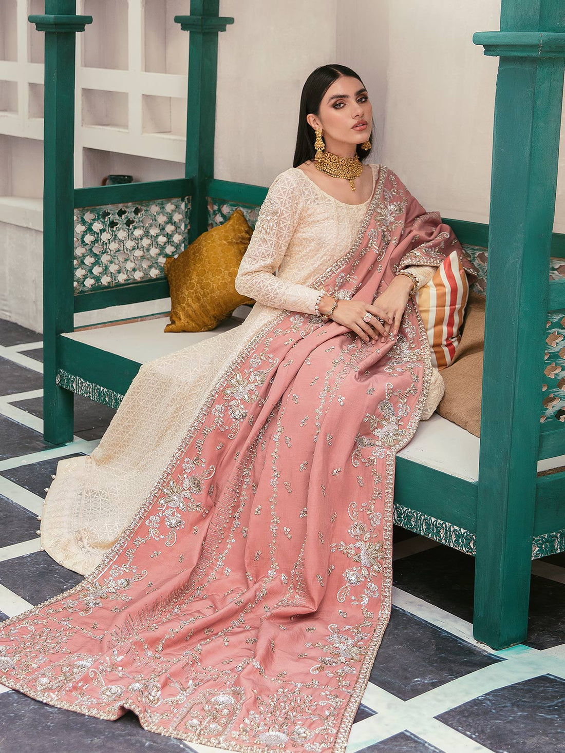 Gulaal | Wedding Formals | GL-WS-22V1-34 (PISHWAS AND CHOORIDAAR PYJAMA) - Pakistani Designer Dress - by Gulaal | Type: Bridal - 100% Original at Saira Sultan