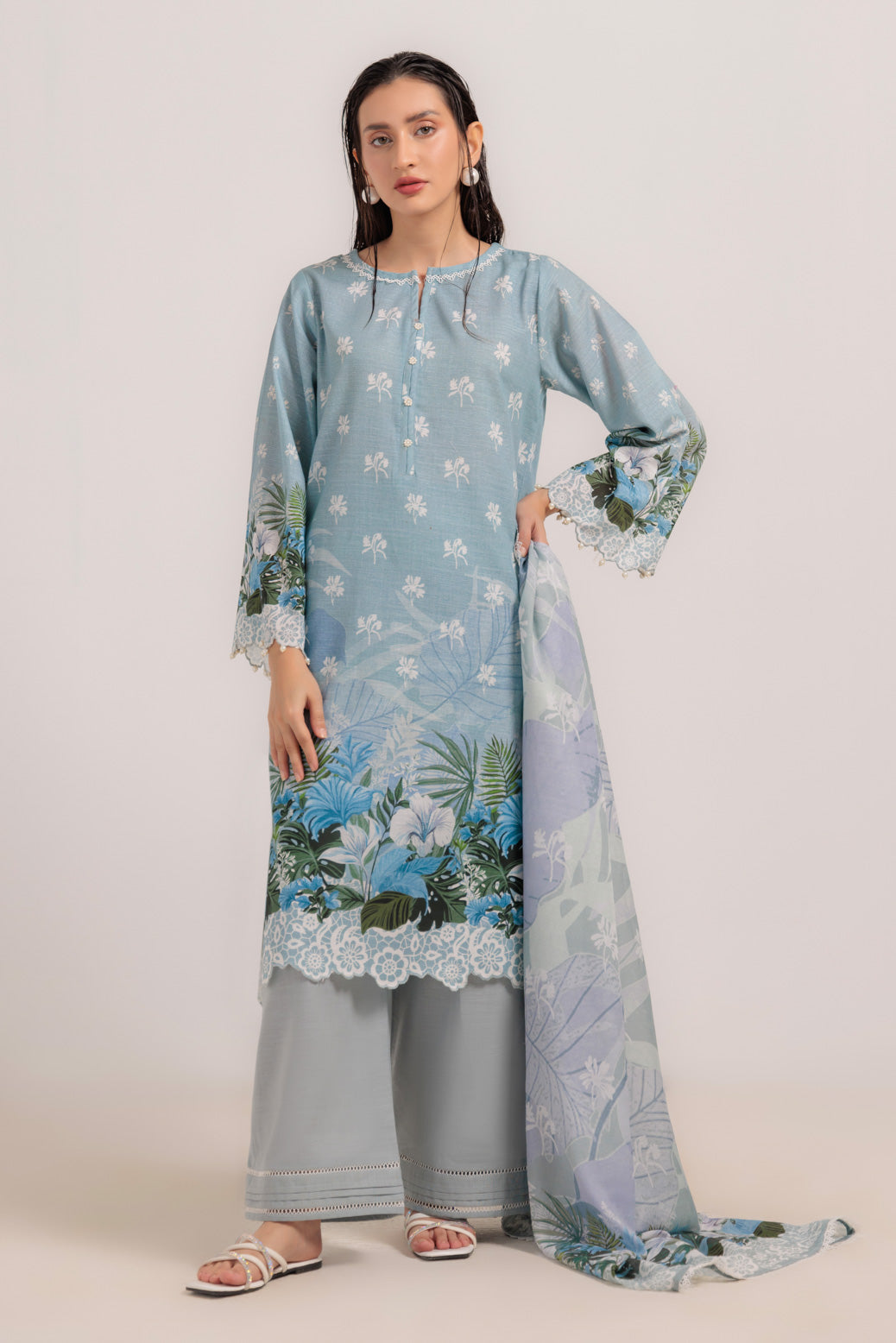 Bonanza Satrangi | Grey Khaddar 3 Piece (WS1243P06) 14 Grey