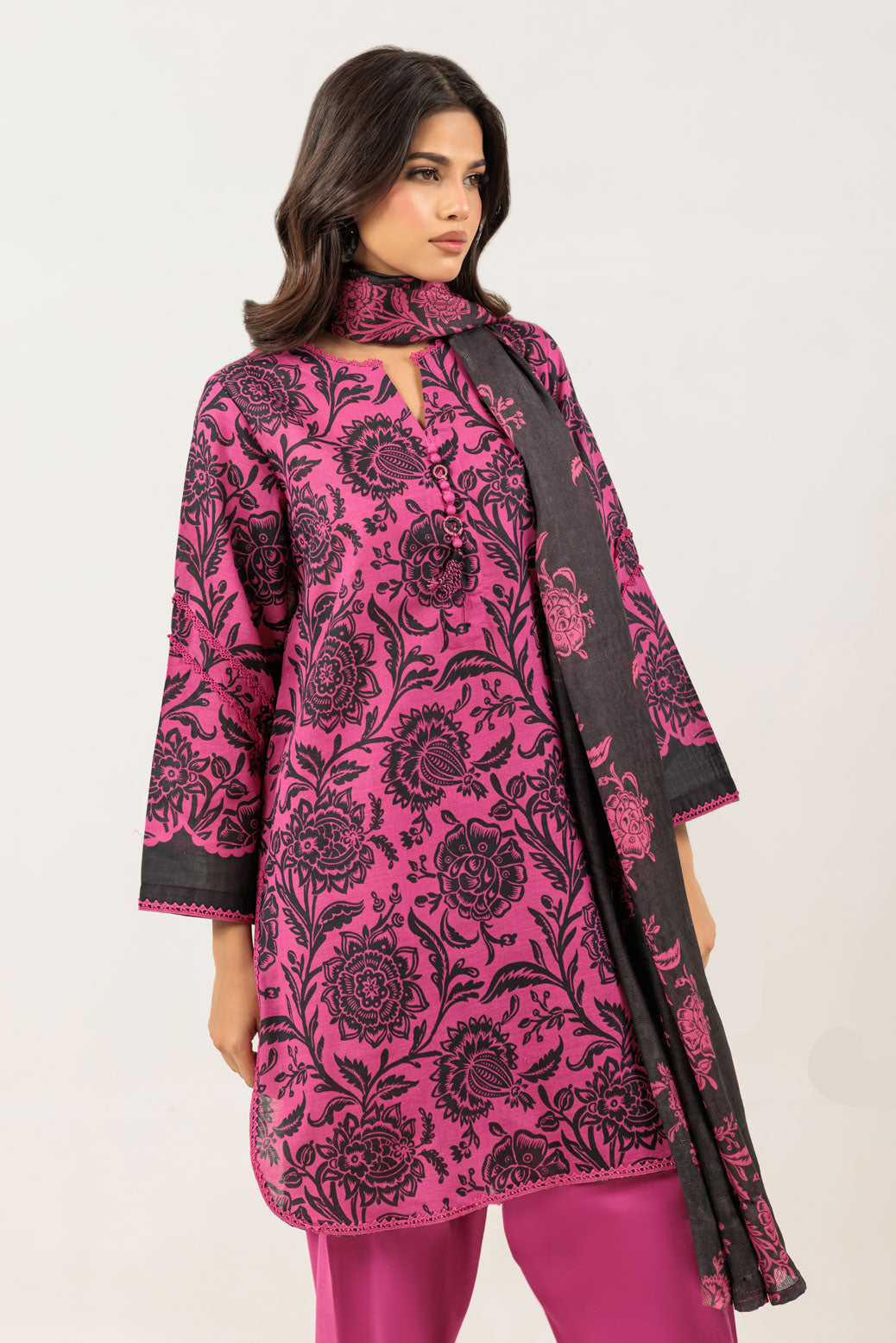 Bonanza Satrangi | Pink Khaddar 3 Piece (WS2243P25) 12 Pink