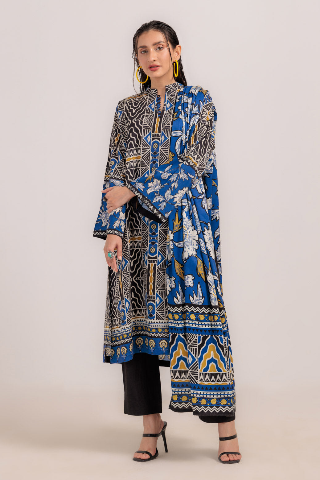 Bonanza Satrangi | Black Viscose 3 Piece (WS2243P35) 10 Black