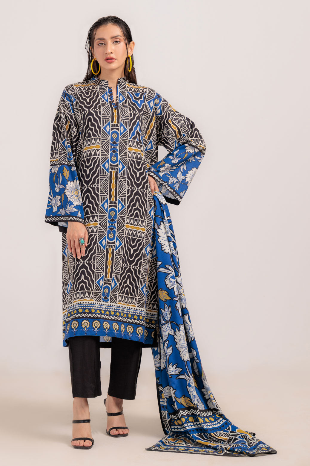 Bonanza Satrangi | Black Viscose 3 Piece (WS2243P35) 14 Black