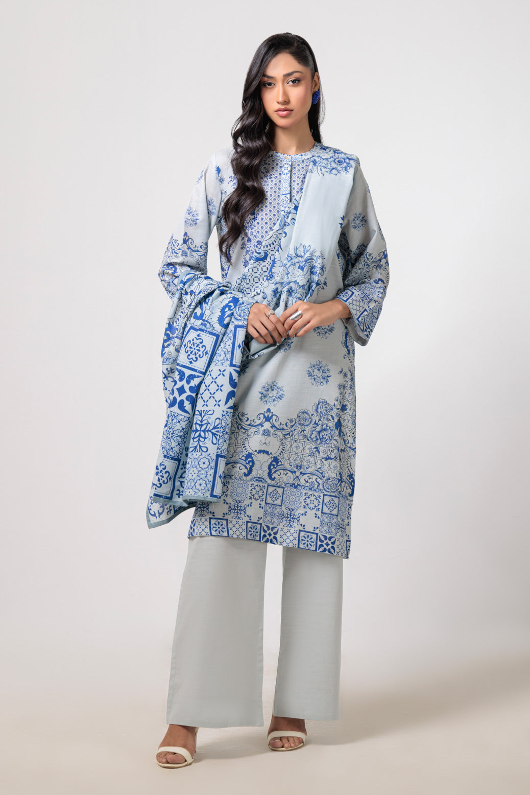 Bonanza Satrangi | White Khaddar 3 Piece (WS2243P45) 10 White