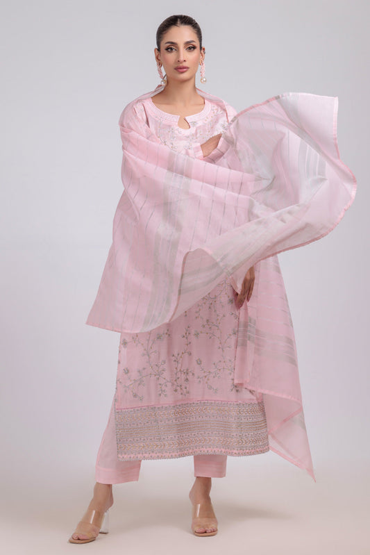 Bonanza Satrangi | Pink Silk 3 Piece (WS5243P08) 8 Pink