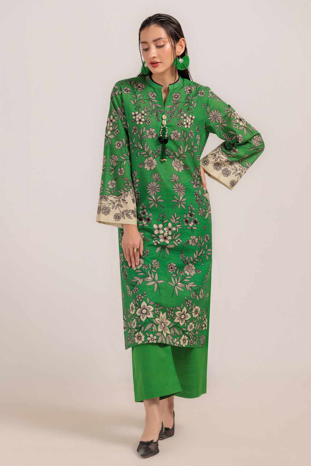 Bonanza Satrangi | Green Khaddar 2 Piece (WS6242P11) 10 Green