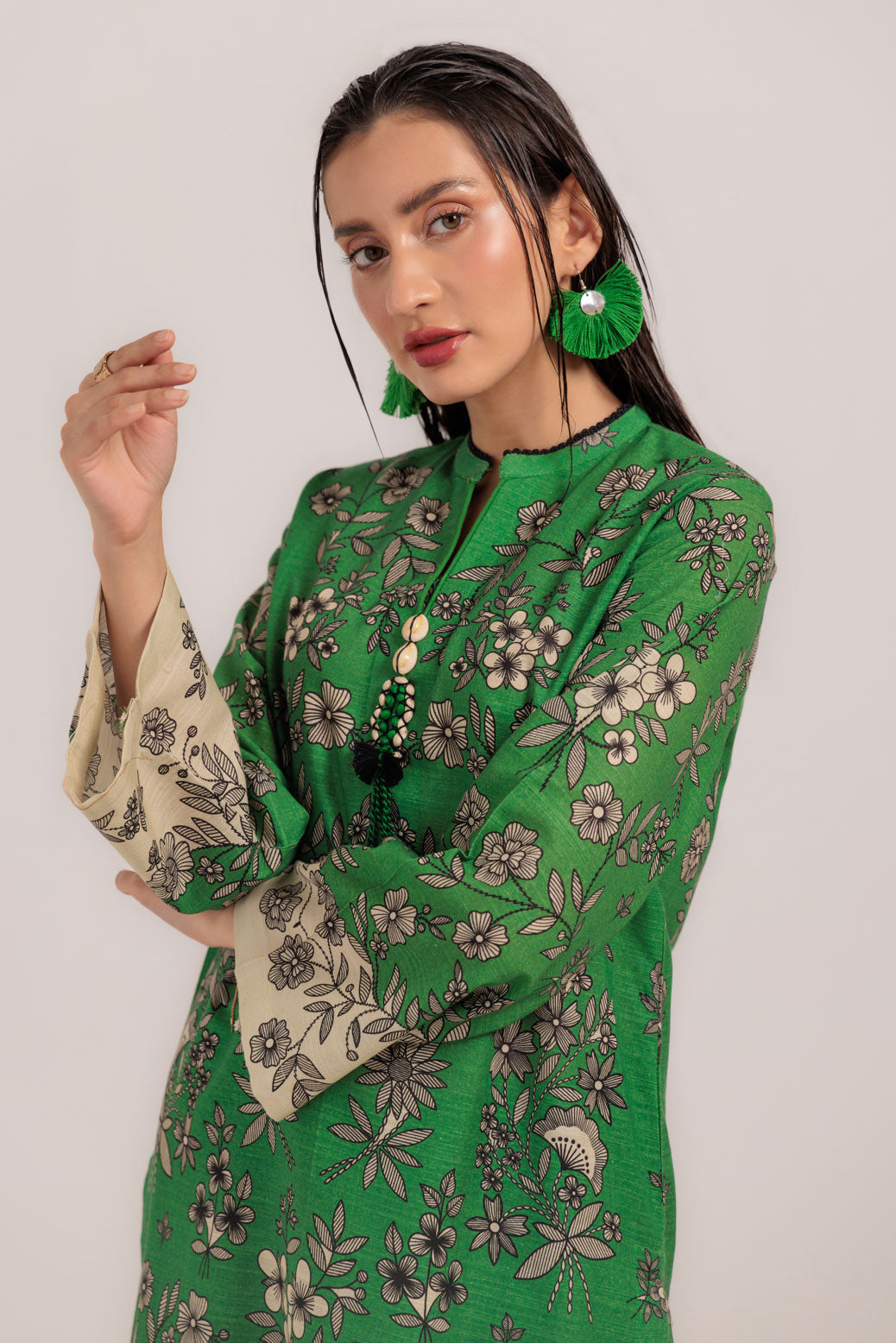 Bonanza Satrangi | Green Khaddar 2 Piece (WS6242P11) 16 Green
